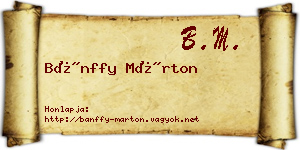 Bánffy Márton névjegykártya