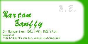 marton banffy business card